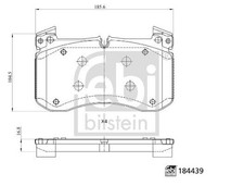FEBI BREMSBELÄGE SATZ VORNE passend für MERCEDES G-KLASSE GLE GLS | 184439