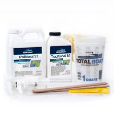 TotalBoat 5:1 Marine Epoxy Resin Kit for Bonding, Filleting, Coating, and Lamina