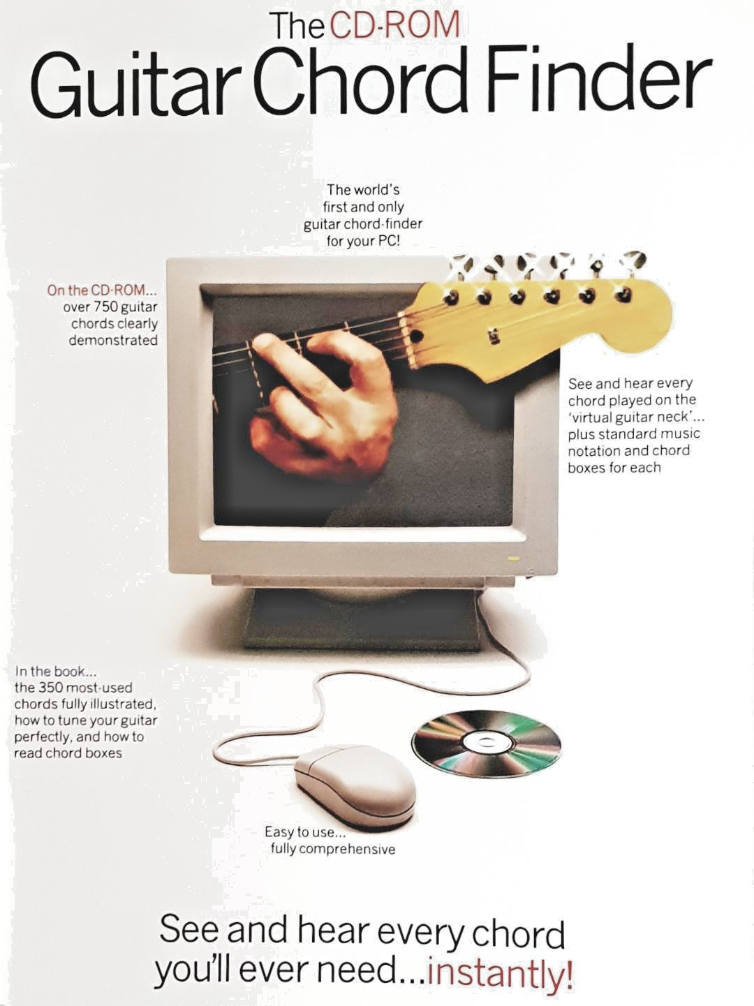 The CD-ROM Guitar Chord Finder Music Tutor Book - Learn To Play 750 Chords - B6