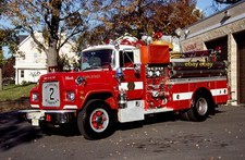 FIRE APPARATUS SLIDE CARLSTADT NJ 1971 MACK JC MOORE KODACHROME
