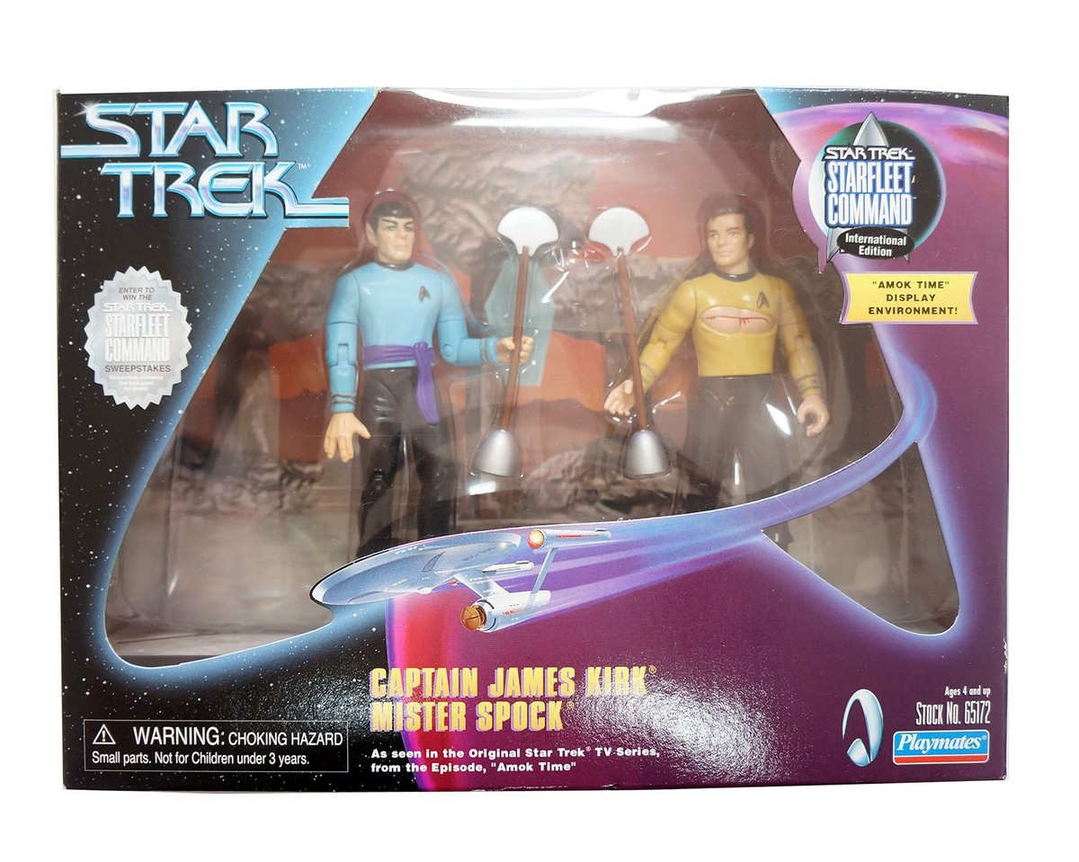1999 Playmates Star Trek TOS Amok Time Captain Kirk and