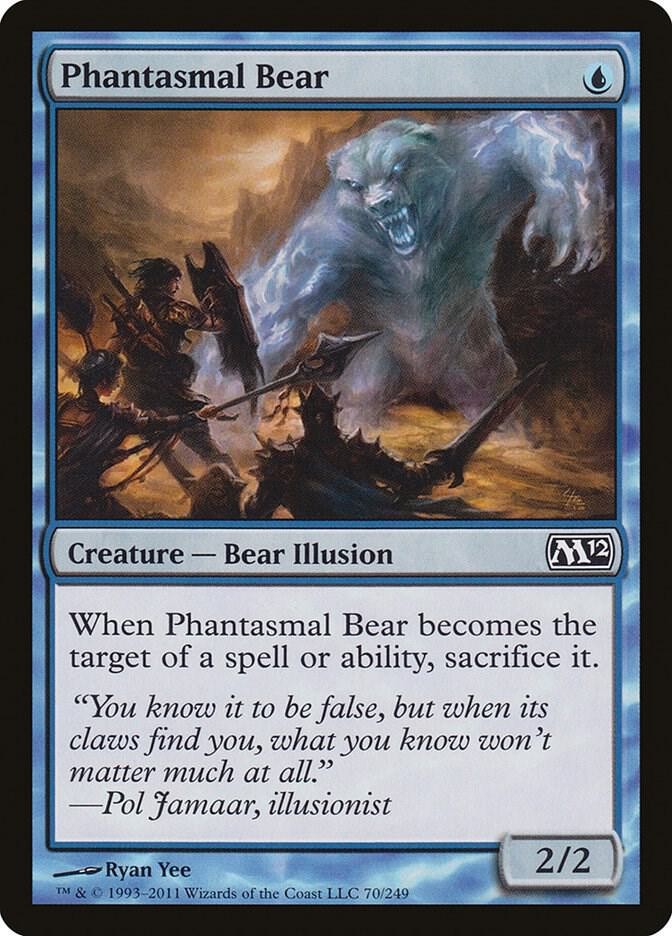 Phantasmal Bear 70 Common Magic 2012 (M12) Magic: The Gathering Near Mint