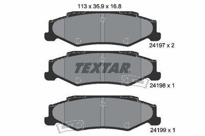2419701 Textar Brake Pad Set, Disc Brake for Cadillac, Chevrolet