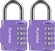 2 Pack Combination Lock for Locker 4 Digit Outdoor Waterproof Padlock for School