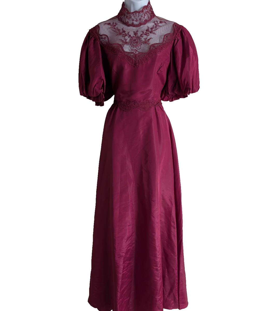 Vintage Dance Allure Dress Women Medium Victorian Whimsigoth Lady Event  Maxi 70s | eBay