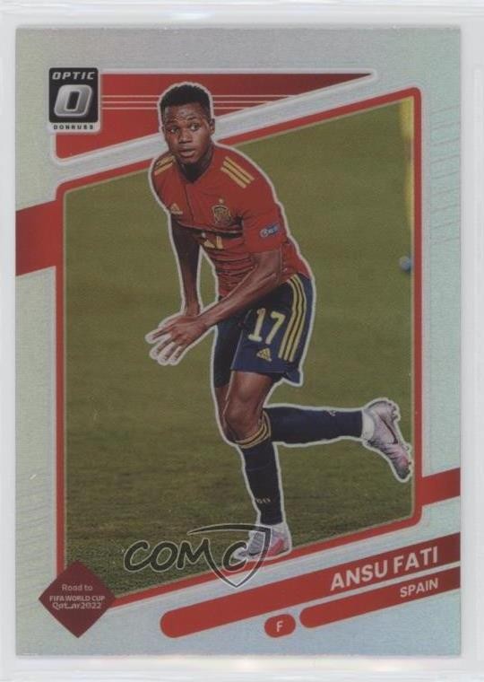 2021-22 Panini Donruss Road to Qatar Optic Holo Prizm Ansu Fati #146 08z0