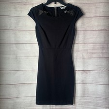 BB Dakota Black Sheath Dress Back Mesh Cutouts Bodycon Cocktail LBD Size XS