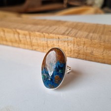 Awesome Azurite Gemstone Ring 925 Sterling Silver Special Occasion Ring PG6351