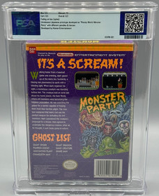 Monster Party Nintendo NES Oval SOQ CIB Complete PSA 6.0 Graded NOT WATA Bandai