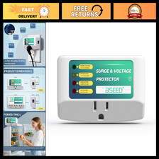 Surge Protector for Refrigerator, TV, PC & Appliances - Voltage Protection, Ligh