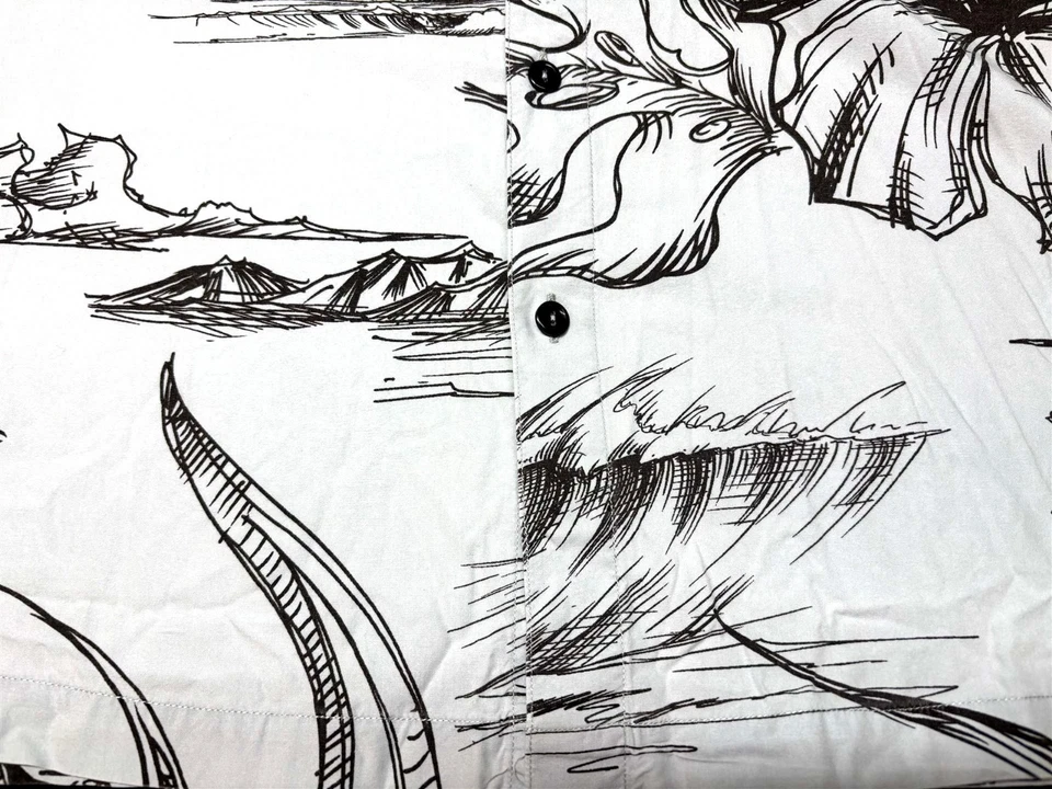 Мужская гавайская рубашка Billabong Aloha с коротким рукавом из бамбукового хлопка размер L - Изображение 3 из 4