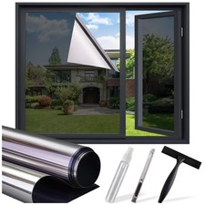 SUNBABY Window Tint for Home, One Way Privacy Film Heat UV Blocking, Static...