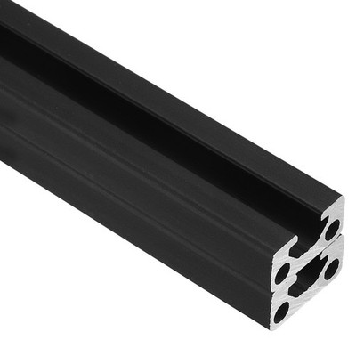 2 Stück Aluminiumprofil 750mm Schlitz 1020, für Linearschiene Führungsschiene, schwarz