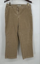 L.L. Bean Beige Straight Fit Corduroy Pants Women's 10 Classic Stretch