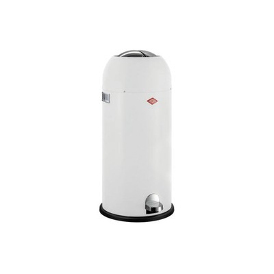 Wesco Kickmaster Maxi 40L Abfalleimer weiß matt Tret Mülleimer Stahlblech