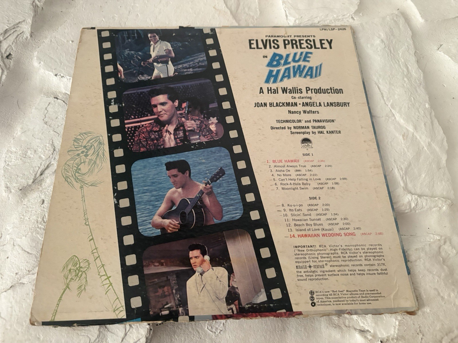 Elvis Presley Blue Hawaii LP Vinyl Original Soundtrack RCA Victor LPM ...