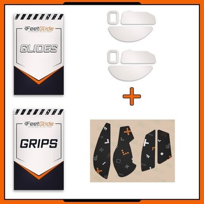 FeetGlide PTFE Mouse Skates & Grip Tape Bundle for Razer Basilisk Mobile