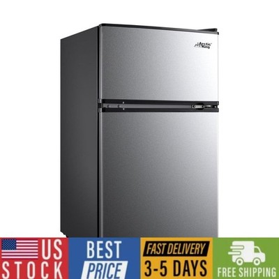 Arctic King 3.2 Cu ft Two Door Mini Fridge with Freezer