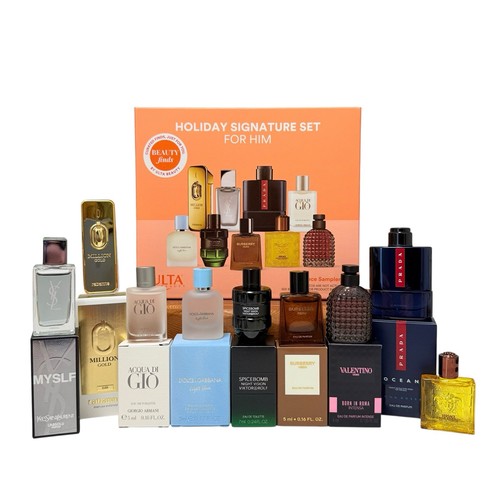 ULTA Mens MINI Cologne Holiday 2025 Signature Set For Him 9pc Fragrance Sampler