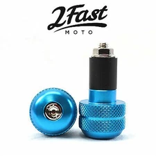 2FastMoto Aluminum 7/8" Anto Vibration Bar Ends - Blue - 2 Pack 23-96463