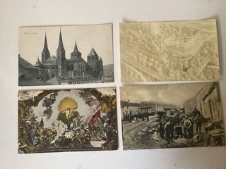 VINTAGE World War 1 postcards SET OF 4 SENT BACK FROM THE FRONTLINE
