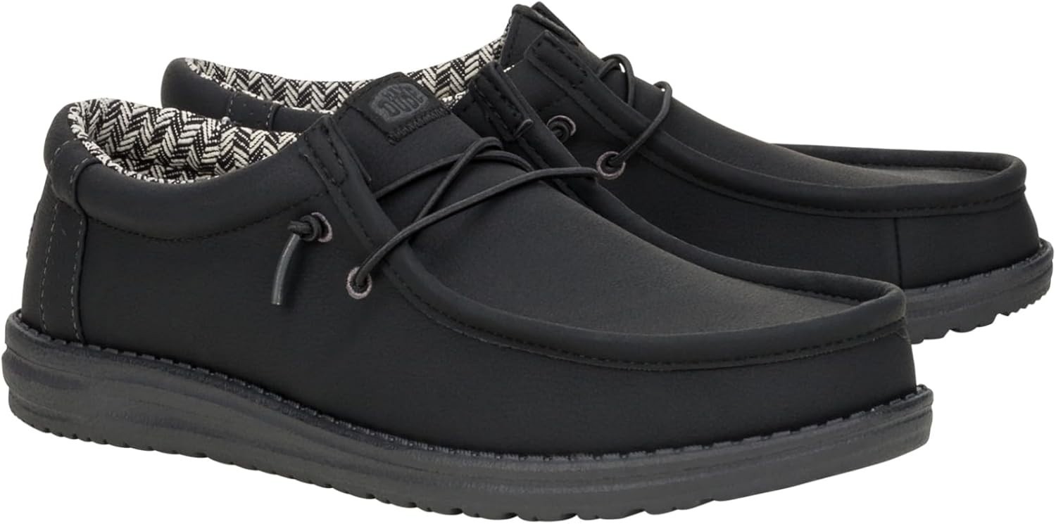 Hey Dude Wally Classic Men's Shoes Lightweight & Comfort Black/Charcoal