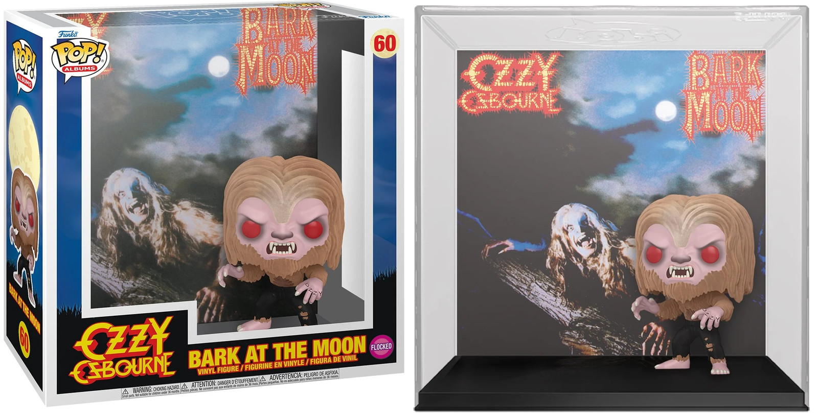 Ozzy Osbourne Pop Albums Bark at the Moon Flocked n°60 Funko figurine en vinyle de 22cm
