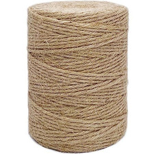 500FT Jute Twine Rope 3mm Natural Thick Garden String 3mm-4ply, Brown
