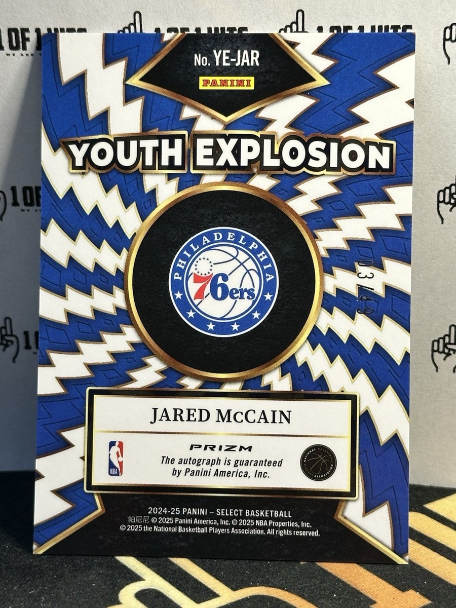 Jared McCain 2024-25 Panini Select Youth Explosion Green Stars