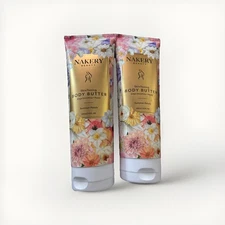 2pc Nakery Beauty  Crepe Smoothing  & Repair Body Butter Summer Petals 10oz ea
