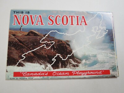 CANADA Postcard Folder Accordion Nova Scotia Multiple Scenes 