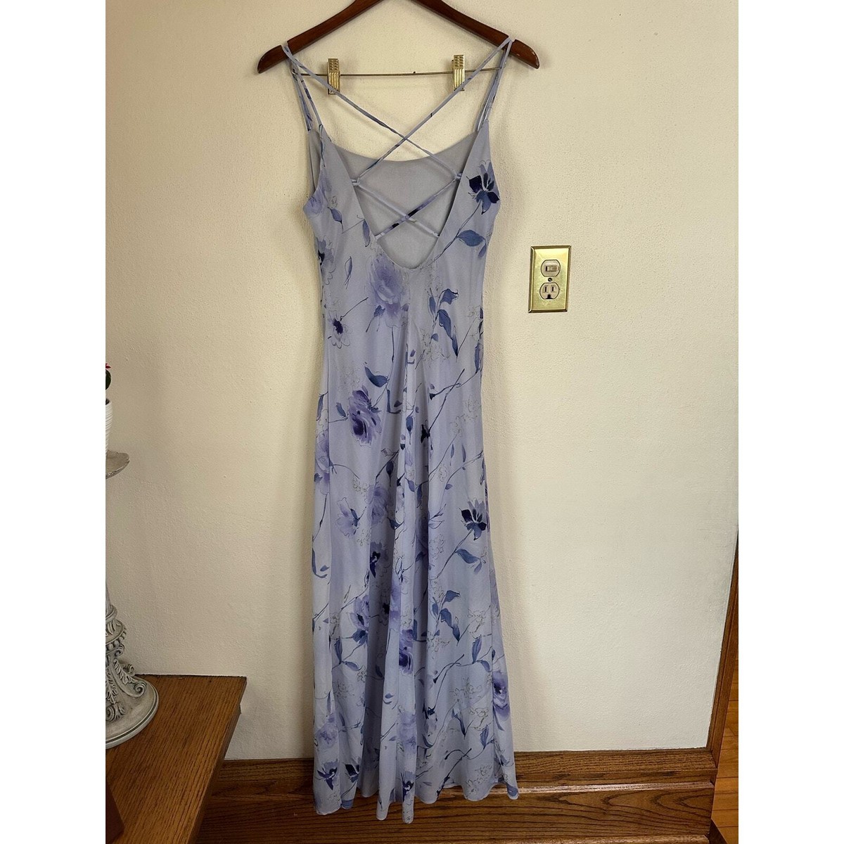 Vintage Y2K 90s Studio Y Blue Floral Long Dress | eBay Vintage Y2K 90s Studio Y Blue Floral Long Dress | eBay