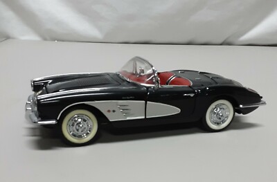 1958 Chevrolet Corvette, Franklin Mint, Black/Silver, 1/24 Scale