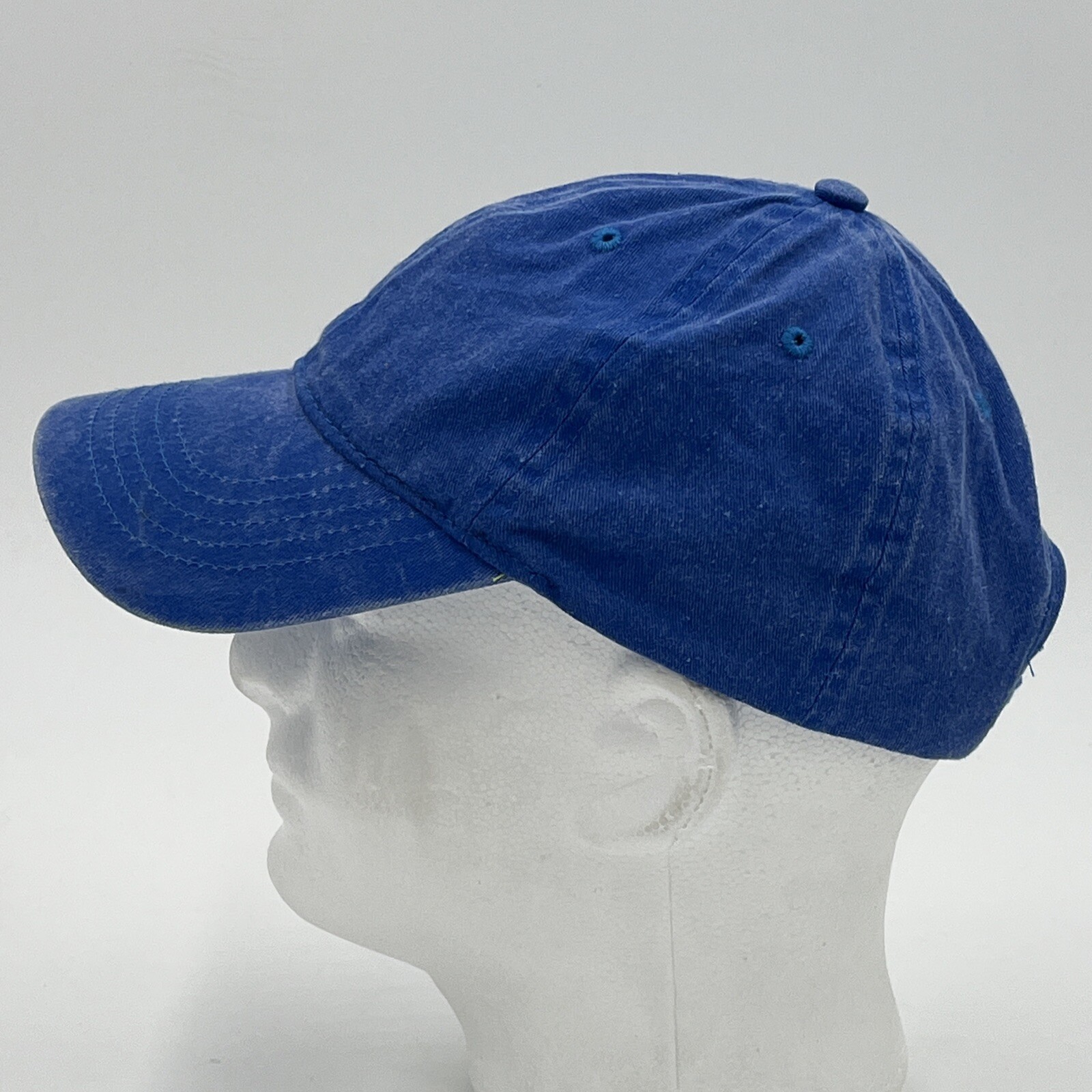 Vintage Solid Blue Cotton Unstructured Baseball C… - image 4