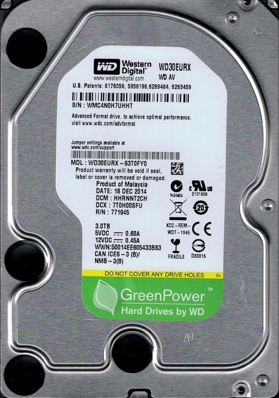 Western Digital WD30EURX-63T0FY0 3TB DCM: HHRNNT2CH | eBay