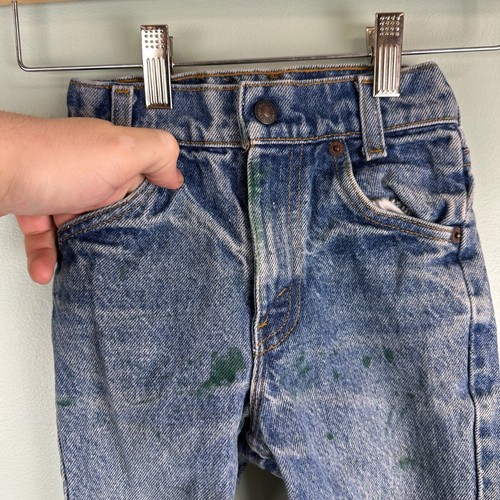 Vintage Little Levis Boys Blue Orange Tab Denim Jeans Size 6 Regular 2190216 - Picture 2 of 14