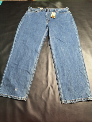Levis Red Tab 550 Relaxed Fit Jeans 42x32 Medium Wash 100% Cotton Tapered Leg