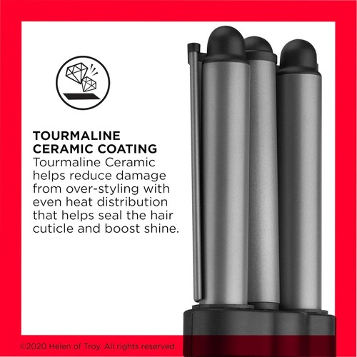 REVLON 3 Barrel Jumbo Hair Waver | Langanhaltende, natürlich aussehende Wellen, (grau) - Bild 3 von 6