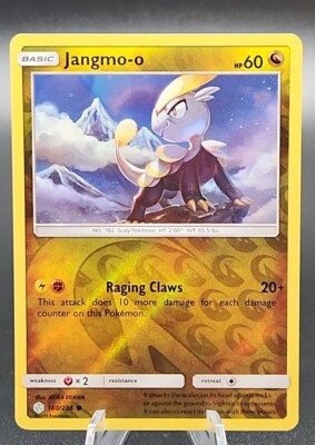 Jangmo-o Sun & Moon Cosmic Eclipse 160/236 Reverse Holo Pokemon TCG NM-MT 