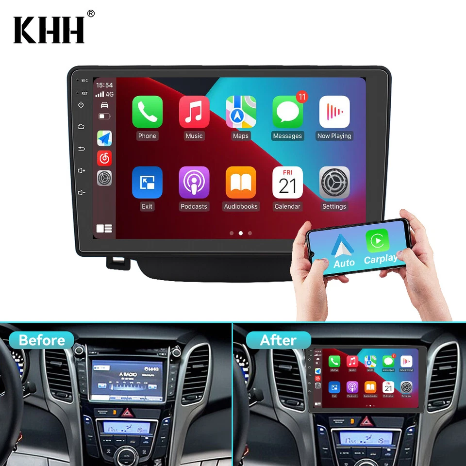 Android 13 Für Hyundai i30 2012-2016 Autoradio Carplay GPS Navi RDS WIFI KAM 64G - Bild 2 von 4