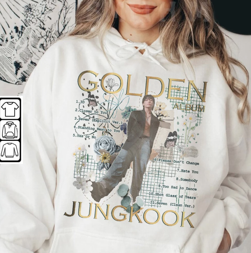 ぐくまる Jungkook GOLDEN ロンＴ BTS Jungkook Golden Official Long Sleeve T-shirt L Size New