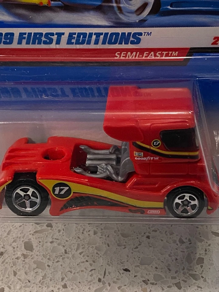 Hot Wheels 1999 First Editions SEMI FAST 8 of 26 #914 SEALED 1998 Card Damage - Image 4 of 4