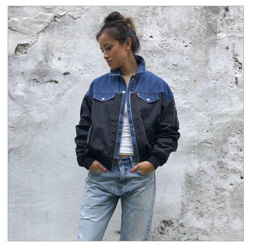 levi's hybrid trucker jacket black