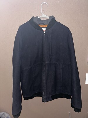 Levi's Men's Plaid Bomber Jacket Navy Reg $179 Size  XL