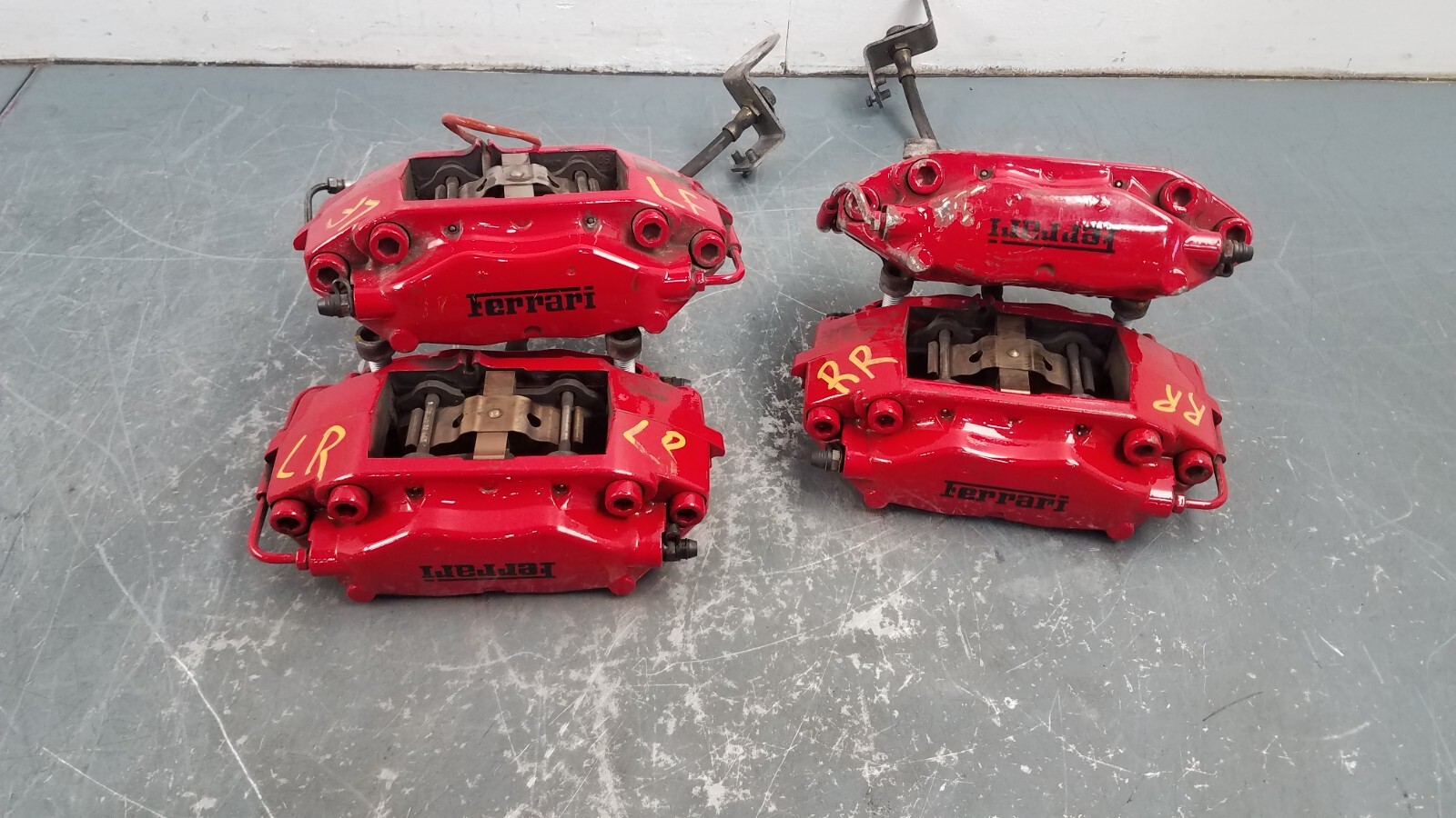 2007 Ferrari F430 Red Brembo Brake Caliper Set #1338 L2