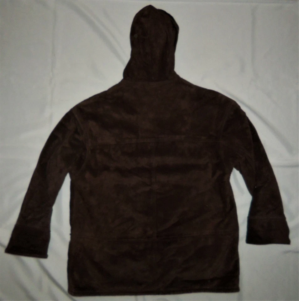 GALERÍA PARA ABRIGO CON CAPUCHA MARRÓN FORRADO PIEL SINTÉTICA GAMUZA VICTORIA'S SECRET L Foto 3 de 4