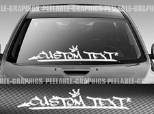 Custom Text Personalized Graffiti Windshield Banner Decal Sticker Car Truck F1