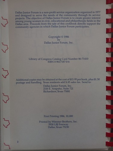 Deep in the Heart Cookbook 1986 Dallas Junior Forum TX Texas FIRST PRINTING - Picture 5 of 14