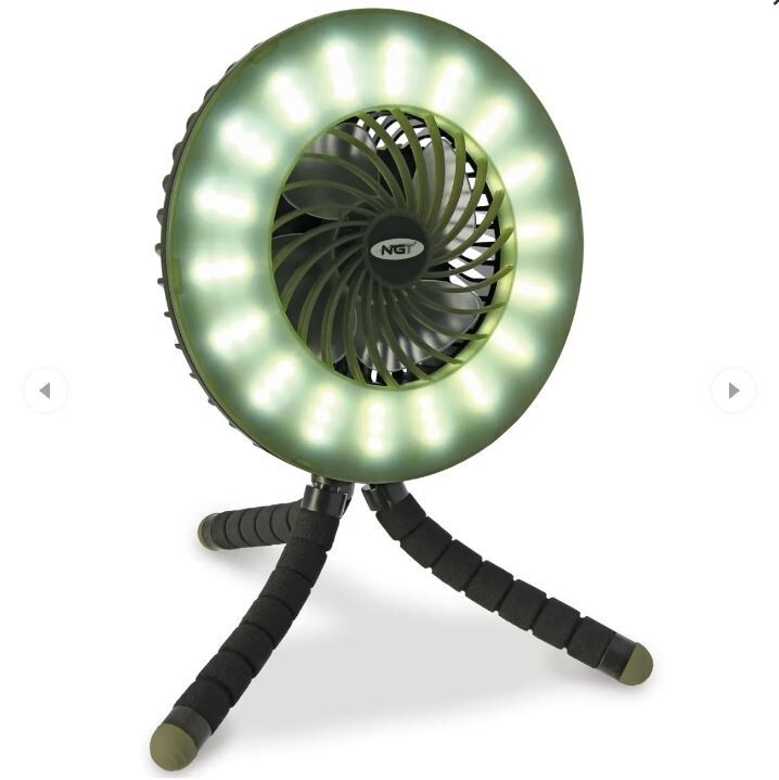 NGT Bivvy Fan Light LED Carp Fishing Dynamic Portable Rechargable with Powerbank