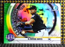 KE'BRYAN HAYES  -  2020 BOWMAN CHROME SCOUTS TOP 100 GREEN REFRACTOR     #ED/99